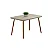 Mesa de Jantar 4 Lug Retangular 1,2m Stellar Carraro Pet Ros Rosê - Imagem 5