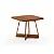 Mesa para Cozinha Átria 1593 Quadrada Aço C/tampo Madeirado 90x90cm Nogal/freijo Rose - Carraro Nogal/Freijo Rose - Imagem 1