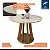 Mesa de Jantar Redonda 4 Lugares 120cm Rose Cinamomo/Off White - Imagem 4