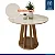 Mesa de Jantar Redonda 4 Lugares 120cm Rose Cinamomo/Off White - Imagem 5