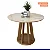 Mesa de Jantar Redonda 4 Lugares 120cm Rose Cinamomo/Off White - Imagem 6