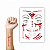 Tatuagem Temporária Halloween Cicatriz Rosto | 14x21cm 007 - Imagem 2