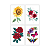 Kit Tatuagem Temporária Flor Rosa Girassol Borboleta 4 Cartelas - Imagem 5