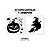 Adesivo Vinílico Transparente Bruxa Abóbora Pumpkin Aranha - Imagem 4