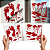 Adesivo Vinílico Transparente Pegada Pés de Sangue - Imagem 1