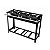 FOGÃO INDUSTRIAL 3 BOCAS PRETO 30X30 (SEM FORNO) BAIXA PRESSÃO - Imagem 1
