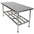 MESA AÇO INOX COM PLANO INFERIOR GRADEADO 150X70X90 - Imagem 1