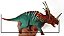 STYRACOSAURUS BEASTS OF THE MESOZOIC FIGURA DE CERATOPSÍDEO DINOSSAURO ARTICULADO - Imagem 7