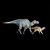 MAIASAURA MÃE E FILHOTE VERDE HAOLONGGOOD MINIATURA DINOSSAURO HADROSAURUS - Imagem 2