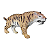 SMILODON CAMINHANDO TNG MINIATURA MAMÍFERO PRÉ-HISTÓRICO BRINQUEDO TIGRE DENTES DE SABRE - Imagem 1