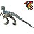 VELOCIRAPTOR BLUE FIGURA DINOSSAURO BÁSICO JURASSIC WORLD  MATTEL - Imagem 3