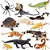 CONJUNTO DE 12 RÉPTEIS E ANIMAIS PEÇONHENTOS TOYMANY FIGURAS DE ANIMAIS SELVAGENS DE BRINQUEDO - Imagem 1