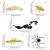 CONJUNTO DE 12 RÉPTEIS E ANIMAIS PEÇONHENTOS TOYMANY FIGURAS DE ANIMAIS SELVAGENS DE BRINQUEDO - Imagem 2
