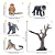 CONJUNTO DE PRIMATAS TOYMANY 15 FIGURAS DE ANIMAIS SELVAGENS DE BRINQUEDO - Imagem 6