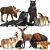 CONJUNTO DE 12 ANIMAIS DA FLORESTA NORTE AMERICANOS TOYMANY FIGURAS DE ANIMAIS MINIATURAS REALISTAS - Imagem 1