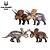 TOROSAURUS HAOLONGGOOD VERMELHO MINIATURA DINOSSAURO CHIFRUDO TOROSSAURO - Imagem 3