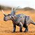 STYRACOSAURUS HAOLONGGOOD MARROM MINIATURA DINOSSAURO CHIFRUDO ESTIRACOSSAURO - Imagem 1