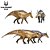 SAUROLOPHUS HAOLONGGOOD CINZA MINIATURA DINOSSAURO ORNITÓPODE BICO DE PATO SAUROLOFO - Imagem 6