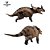 SINOCERATOPS HAOLONGGOOD MARROM DINOSSAURO HERBÍVORO COM CHIFRES MODELO CIENTÍFICO - Imagem 6