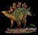STEGOSAURUS HAOLONGGOOD 1:20 VERDE ESTATUETA EM RESINA EDIÇÃO LIMITADA ESTEGOSSAURO - Imagem 1