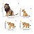 CONJUNTO DE 6 LEÕES TOYMANY FIGURAS DE FELINOS REALISTAS MINIATURAS COLECIONÁVEIS - Imagem 3