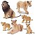 CONJUNTO DE 6 LEÕES TOYMANY FIGURAS DE FELINOS REALISTAS MINIATURAS COLECIONÁVEIS - Imagem 1
