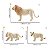 CONJUNTO DE 6 LEÕES BRANCOS TOYMANY FIGURAS DE FELINOS REALISTAS MINIATURAS COLECIONÁVEIS - Imagem 3