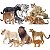 CONJUNTO DE FELINOS SELVAGENS TOYMANY 12 FIGURAS REALISTAS MINIATURAS COLECIONÁVEIS - Imagem 1