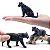 CONJUNTO DE ONÇA-PINTADA PRETA TOYMANY 7 FIGURAS REALISTAS MINIATURAS COLECIONÁVEIS - Imagem 3