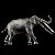 STEGOTETRABELODON HAOLONGGOOD CINZA MINIATURA ELEFANTE EXTINTO MAMÍFERO PRÉ-HISTÓRICO - Imagem 1