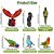 CONJUNTO DE 12 PAPAGAIOS TOYMANY FIGURAS DE AVES SILVESTRES DE BRINQUEDO PÁSSAROS SELVAGENS - Imagem 3