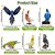 CONJUNTO DE 12 PAPAGAIOS TOYMANY FIGURAS DE AVES SILVESTRES DE BRINQUEDO PÁSSAROS SELVAGENS - Imagem 4