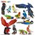 CONJUNTO DE 12 PAPAGAIOS TOYMANY FIGURAS DE AVES SILVESTRES DE BRINQUEDO PÁSSAROS SELVAGENS - Imagem 1
