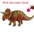 TRICERATOPS BULLYLAND MINIATURA DINOSSAURO BRINQUEDO EDUCATIVO EM PLÁSTICO PVC - Imagem 1