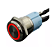 Chave Push Button Inox 12V com Trava - Vermelho - Imagem 1