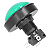 Botão de Acrílico Iluminado 60mm Oval para Fliperama Verde - Imagem 2