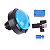 Botão de Acrílico Iluminado 60mm Oval para Fliperama Azul - Imagem 2