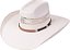 Chapéu Bangora Rodeo Cross Aba 12 Branco - Imagem 3