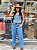 Calça Feminina Cargo Azul Delave Modelo Clássico - Imagem 1