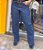 Calça Feminina Cargo Azul tradicional Modelo Clássico - Imagem 1