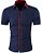 Camisa Social Manga Curta Slim Estilo Britânico - Imagem 2