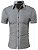 Camisa Social Manga Curta Slim Estilo Britânico - Imagem 4