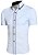 Camisa Social Manga Curta Slim Estilo Britânico - Imagem 3
