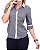 Camisa Feminina Xadrez Preto Detalhes em Branco - Imagem 2