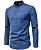 Camisa de Linho Manga Longa Estilo Noruega - Imagem 1