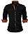 Camisa Social Slim Manga Longa Estilo Árabe - Imagem 1