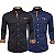 Kit 2 Camisa Slim Masculina Estilo Dinamarca - Imagem 1