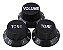 Kit 3 Knobs Guitarra Stratocaster 2 Tone 1 Volume Cor Preto - Imagem 1