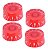 Kit 4 Knobs Vermelhos Guitarra Baixo Les Paul SG PRS - Imagem 1