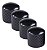 Kit 4 Knobs Metal Preto Guitarra Baixo - Imagem 1
